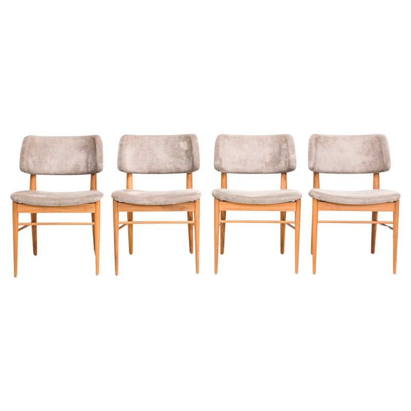 Porada Oak & Grey Fabric Nissa Dining Chairs, Set of 4 - REHAUS - Maurizio Marconato and Terry Zappa