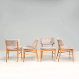 Porada Oak & Grey Fabric Nissa Dining Chairs, Set of 4 - REHAUS - Maurizio Marconato and Terry Zappa