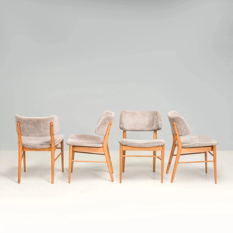 Porada Oak & Grey Fabric Nissa Dining Chairs, Set of 4 - REHAUS - Maurizio Marconato and Terry Zappa