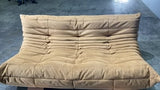 Ligne Roset by Michel Ducaroy Alcantara Camel Three Seater Togo