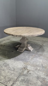 Reclaimed Oak Baluster Round Dining Table