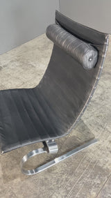 Fritz Hansen PK20 Black Leather Chair by Poul Kjærholm