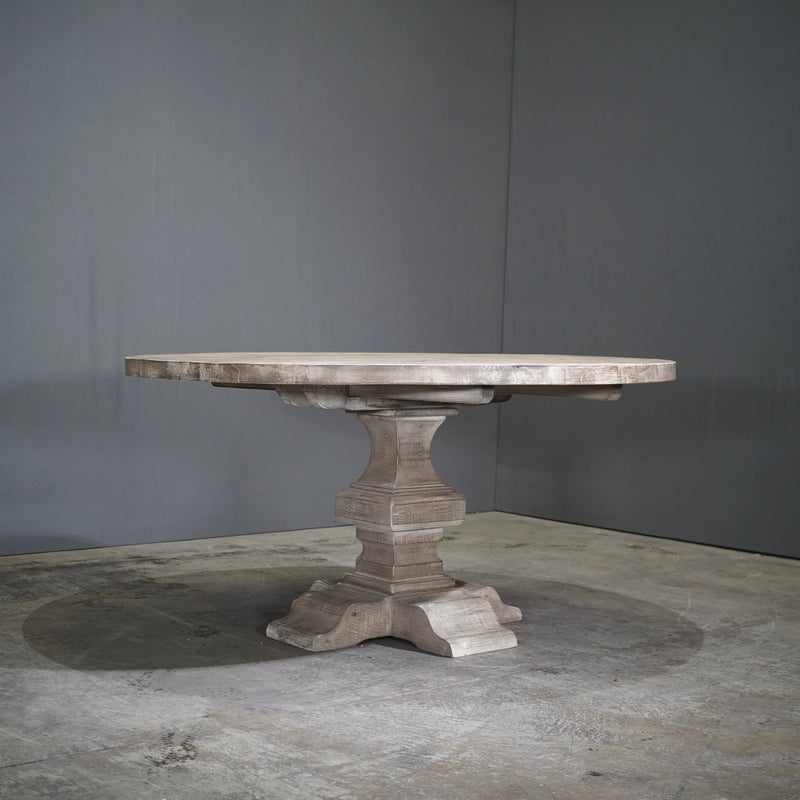 Reclaimed Oak Baluster Round Dining Table - REHAUS - Restoration Hardware