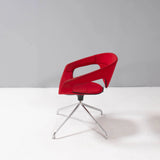 Red & Black Swivel Office Chairs, Set of 5 - REHAUS - Bespoke