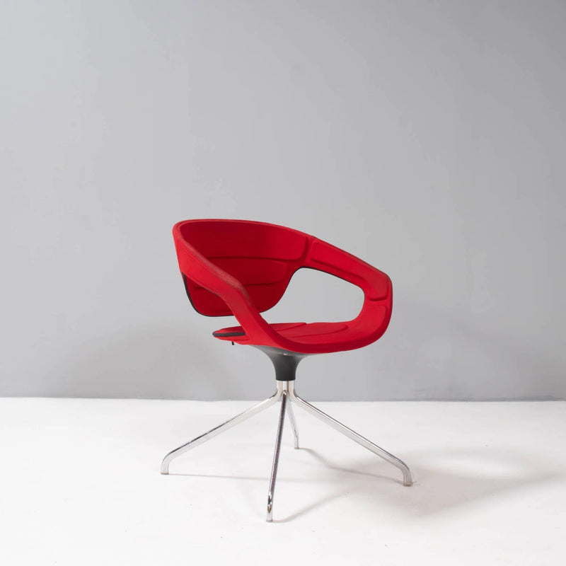 Red & Black Swivel Office Chairs, Set of 5 - REHAUS - Bespoke