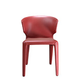 Red Leather Cassina Hola 367 Dining Armchair - REHAUS - Cassina