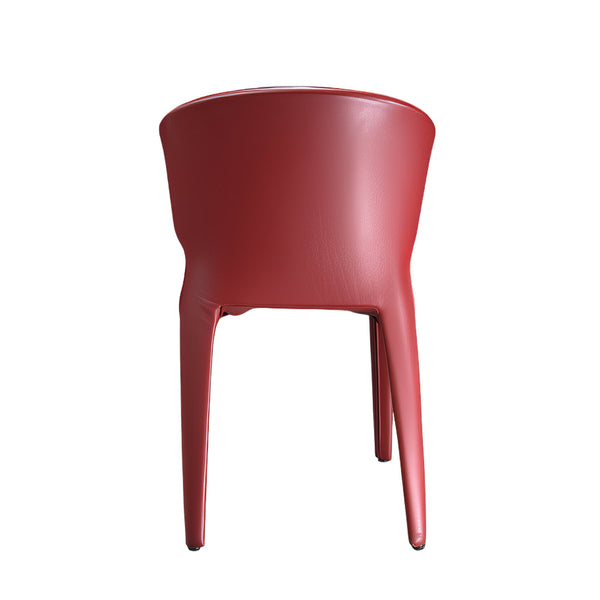 Red Leather Cassina Hola Dining Chair - REHAUS - Cassina