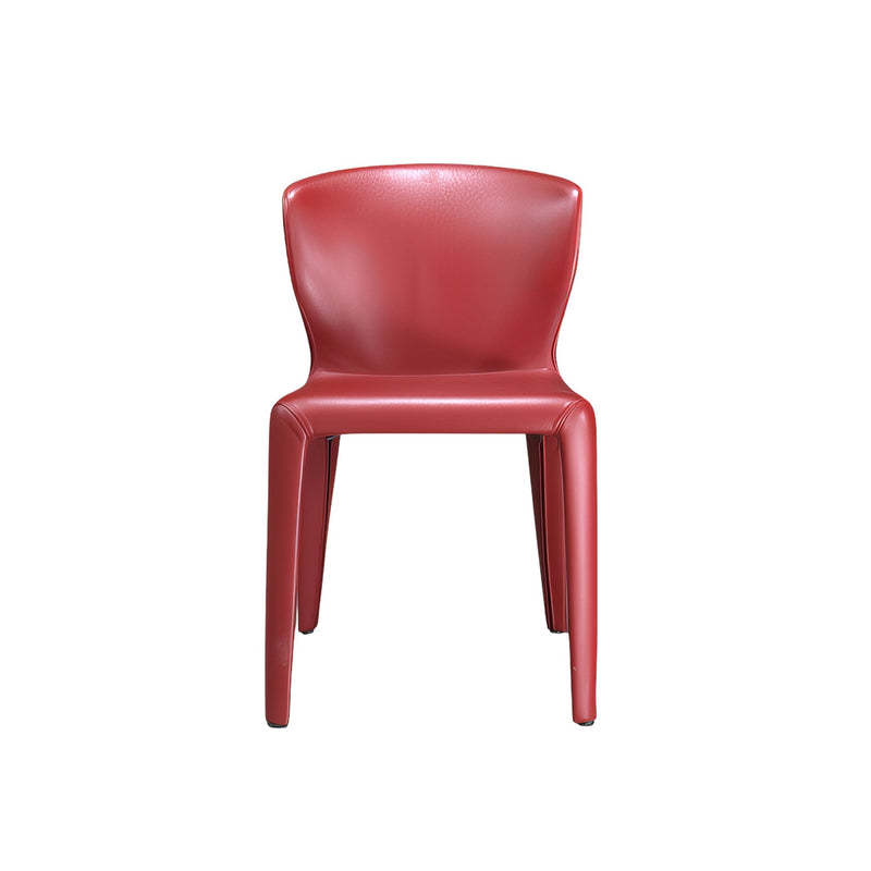 Red Leather Cassina Hola Dining Chair - REHAUS - Cassina