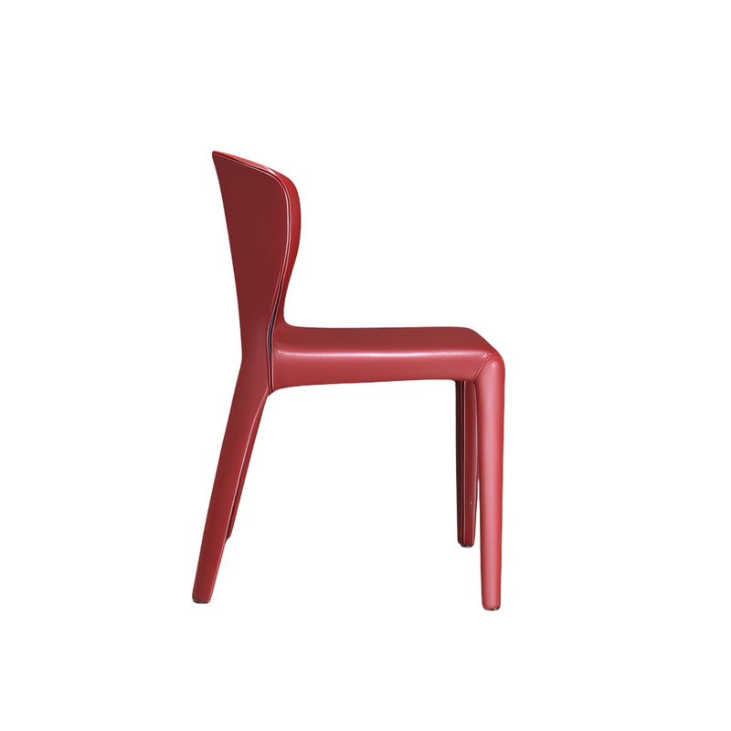 Red Leather Cassina Hola Dining Chair - REHAUS - Cassina