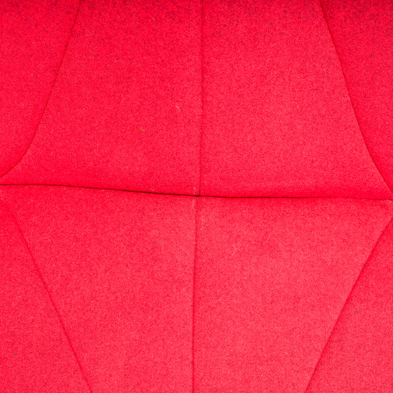 Pierre Paulin for Ligne Roset Red Fabric 2 Seater Pumpkin Loveseat Sofa