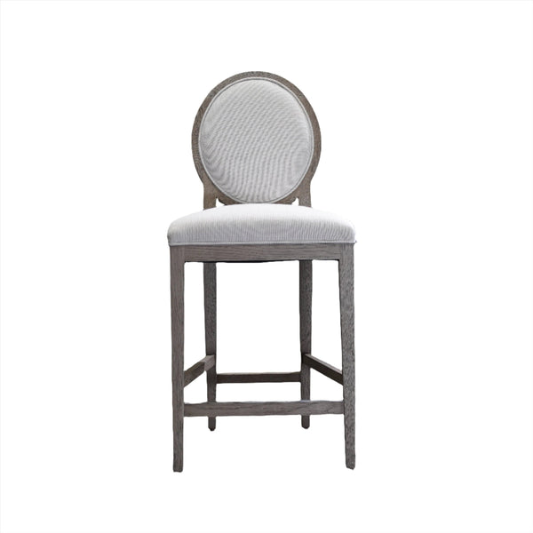 Restoration Hardware French Contemporary Round Fabric Counter Stool - REHAUS - Restoration Hardware