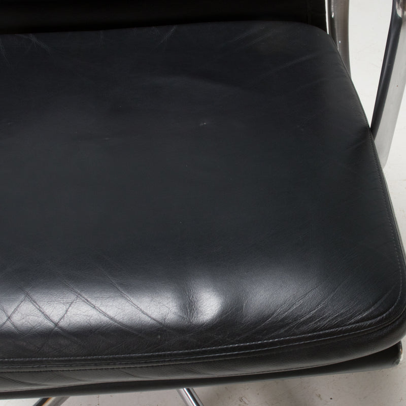 Charles & Ray Eames by Herman Miller EA 435 Soft Pad Black Leather Office Chair