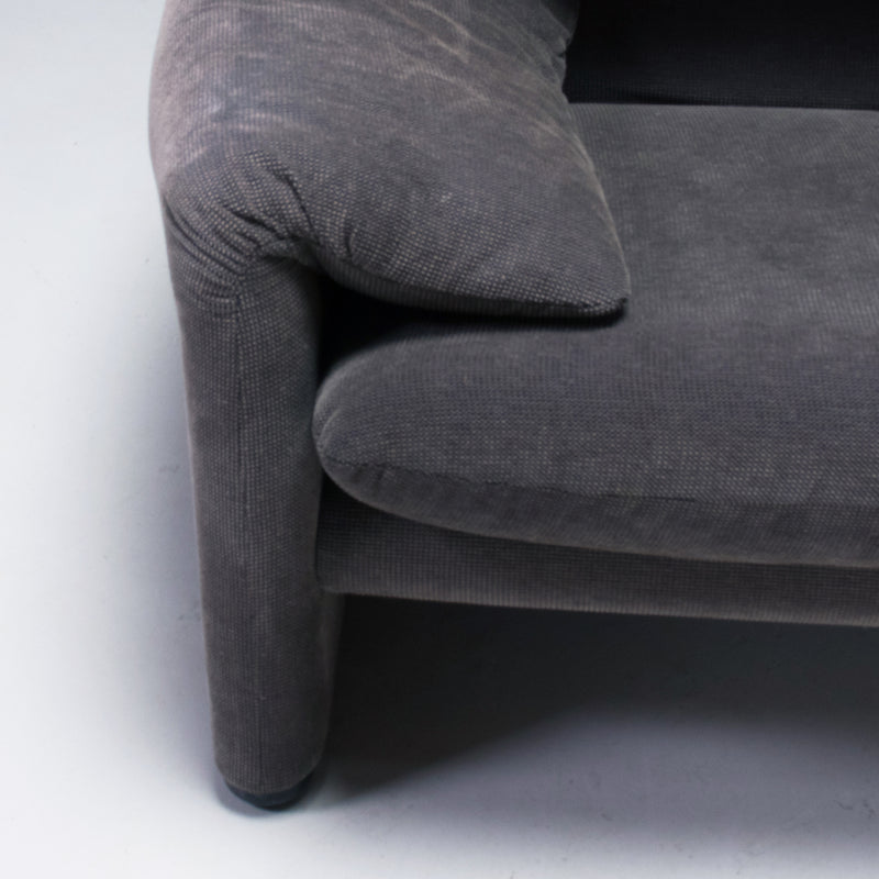 Cassina by Vico Magistretti Maralunga Grey Three-Seater Sofa