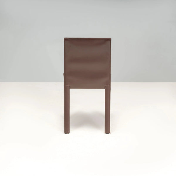 Riva 1920 Brown Leather Dining Chairs, Set of 8 - REHAUS - Riva