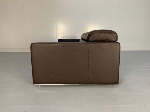Roche Bobois 3 - Seat Sofa - In Dark Brown Leather @ REHAUS