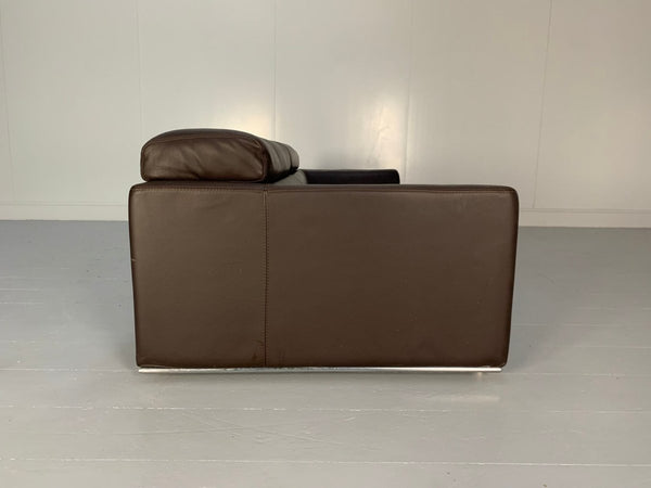 Roche Bobois 3 - Seat Sofa - In Dark Brown Leather @ REHAUS