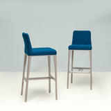 Roche Bobois by Carlesi Tonelli Studio Grey & Blue AIDA Bar Stools, Set of 2 - REHAUS - Carlesi Tonelli