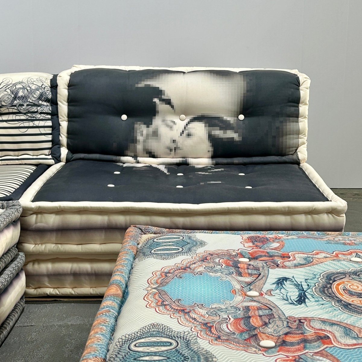Roche Bobois Eight Piece Mah Jong Sectional Sofa Set by Jean Paul Gaultier and Hans Hopfer @ REHAUS
