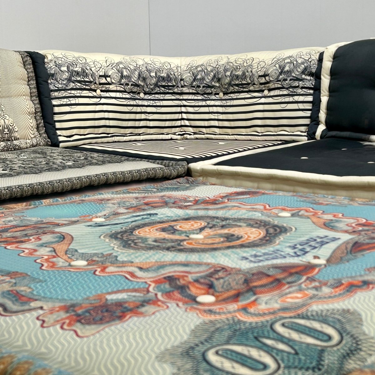 Roche Bobois Eight Piece Mah Jong Sectional Sofa Set by Jean Paul Gaultier and Hans Hopfer @ REHAUS