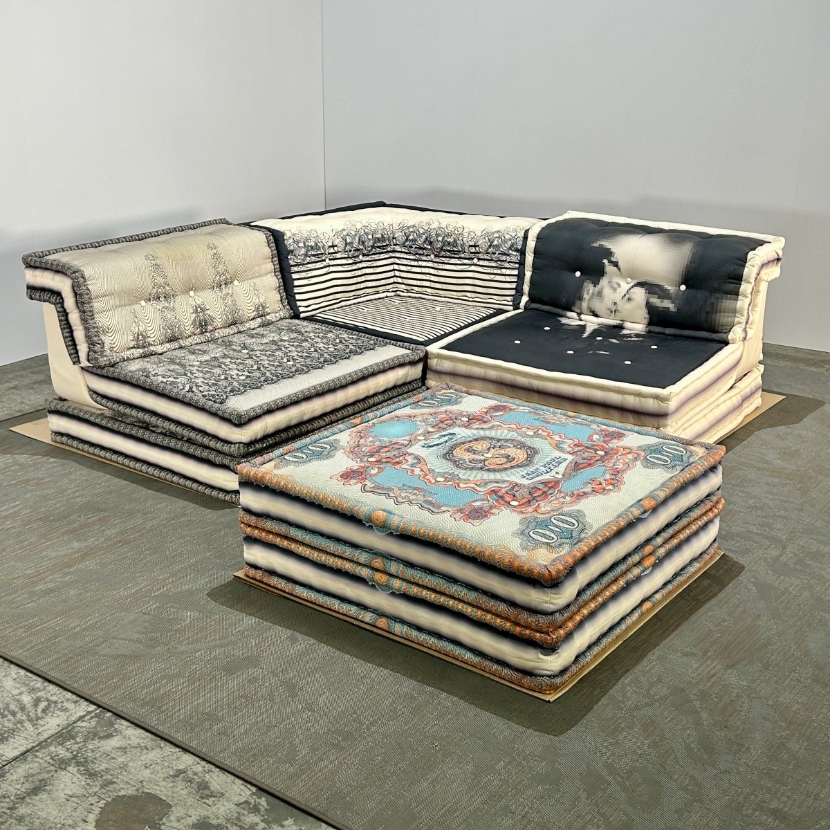 Roche Bobois Eight Piece Mah Jong Sectional Sofa Set by Jean Paul Gaultier and Hans Hopfer @ REHAUS