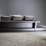 Roche Bobois Memento Sectional Sofa with Ottoman and Leather Side Bookcases - REHAUS - Roche Bobois