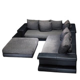 Roche Bobois Memento Sectional Sofa with Ottoman and Leather Side Bookcases - REHAUS - Roche Bobois