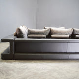 Roche Bobois Memento Sectional Sofa with Ottoman and Leather Side Bookcases - REHAUS - Roche Bobois