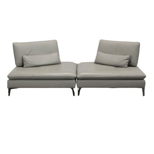Roche Bobois Scenario Leather Ottomans, Set of Two