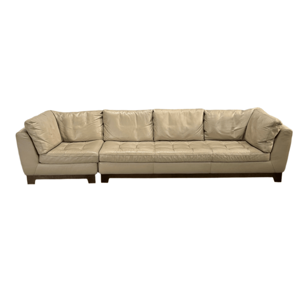 Roche Bobois Three Seater Serenite Leather Sofa by Giovanni Soressi @ REHAUS