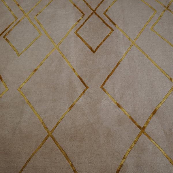 Rowan Cream and Gold Diamond Rug @ REHAUS