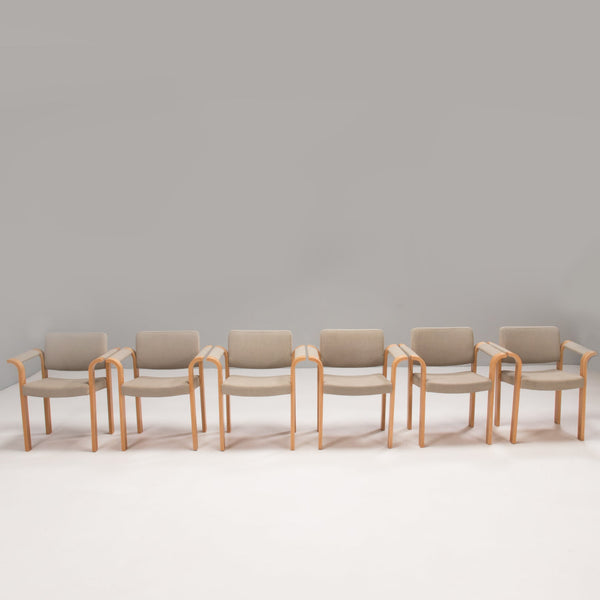 Rud Thygesen & Johnny Sørensen for Magnus Olesen Grey Dining Chairs, Set of 6 - REHAUS - Rud Thygesen & Johnny Sørensen