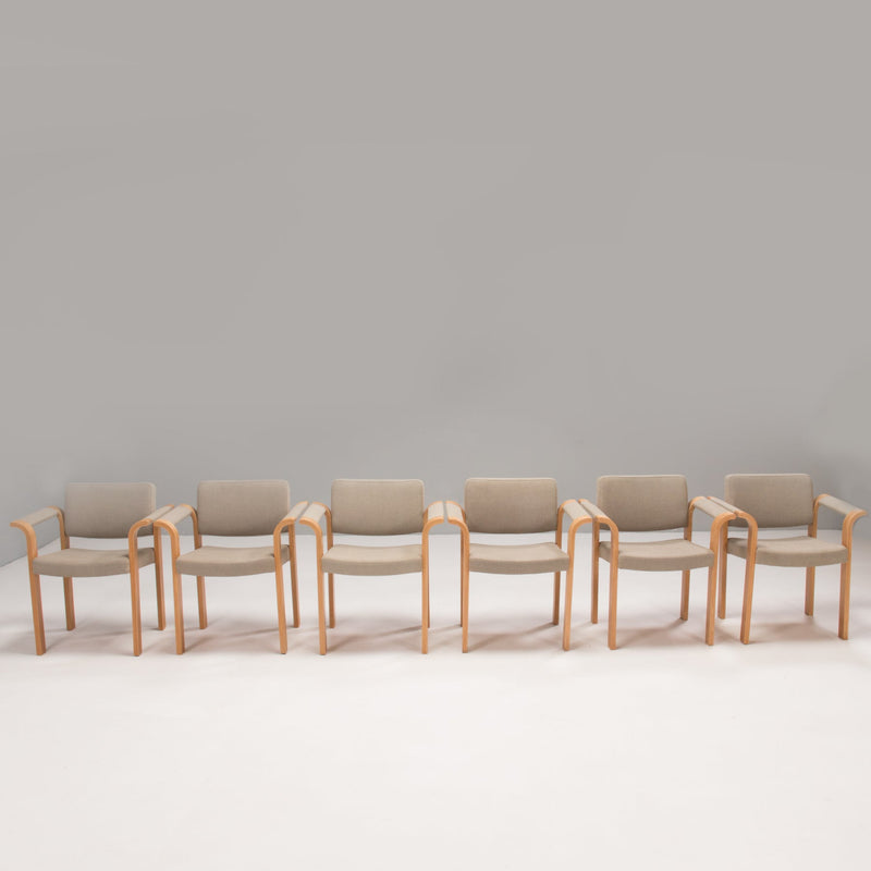 Rud Thygesen & Johnny Sørensen for Magnus Olesen Grey Dining Chairs, Set of 6 - REHAUS - Rud Thygesen & Johnny Sørensen