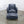 SCP Balzac Blue Leather Armchair and Footstool @ REHAUS