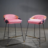 Seletti High Stool with Pink Lipstick Pattern by Toiletpaper - REHAUS - Seletti