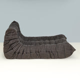 Michel Ducaroy for Ligne Roset 50th Anniversary Brown Houndstooth Togo Chaise Longue