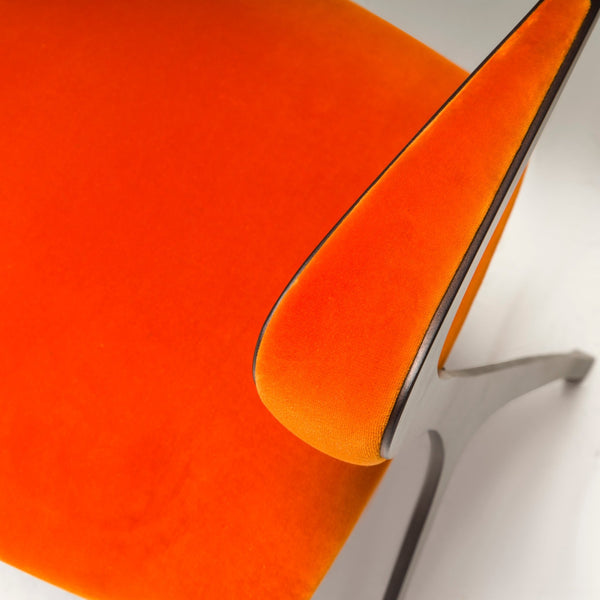 Tom Faulkner Orange Velvet Vienna Carver Dining Chair @ REHAUS