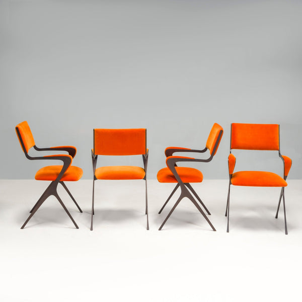 Tom Faulkner Orange Velvet Vienna Carver Dining Chair @ REHAUS