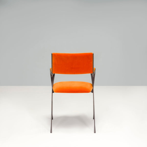 Tom Faulkner Orange Velvet Vienna Carver Dining Chair @ REHAUS