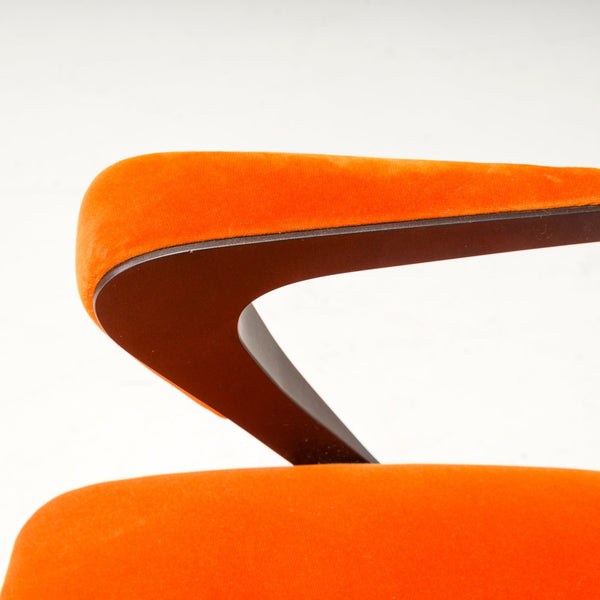 Tom Faulkner Orange Velvet Vienna Carver Dining Chair @ REHAUS