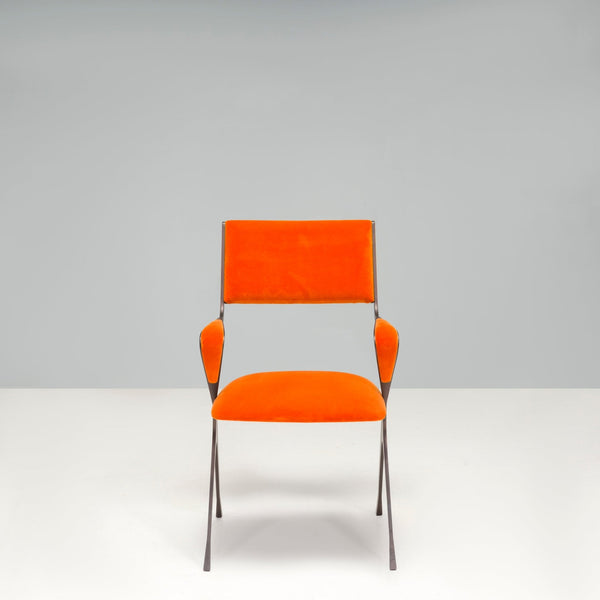 Tom Faulkner Orange Velvet Vienna Carver Dining Chair @ REHAUS