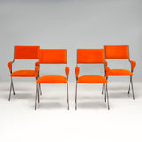 Tom Faulkner Orange Velvet Vienna Carver Dining Chairs, Set of 4 - REHAUS - Tom Faulkner