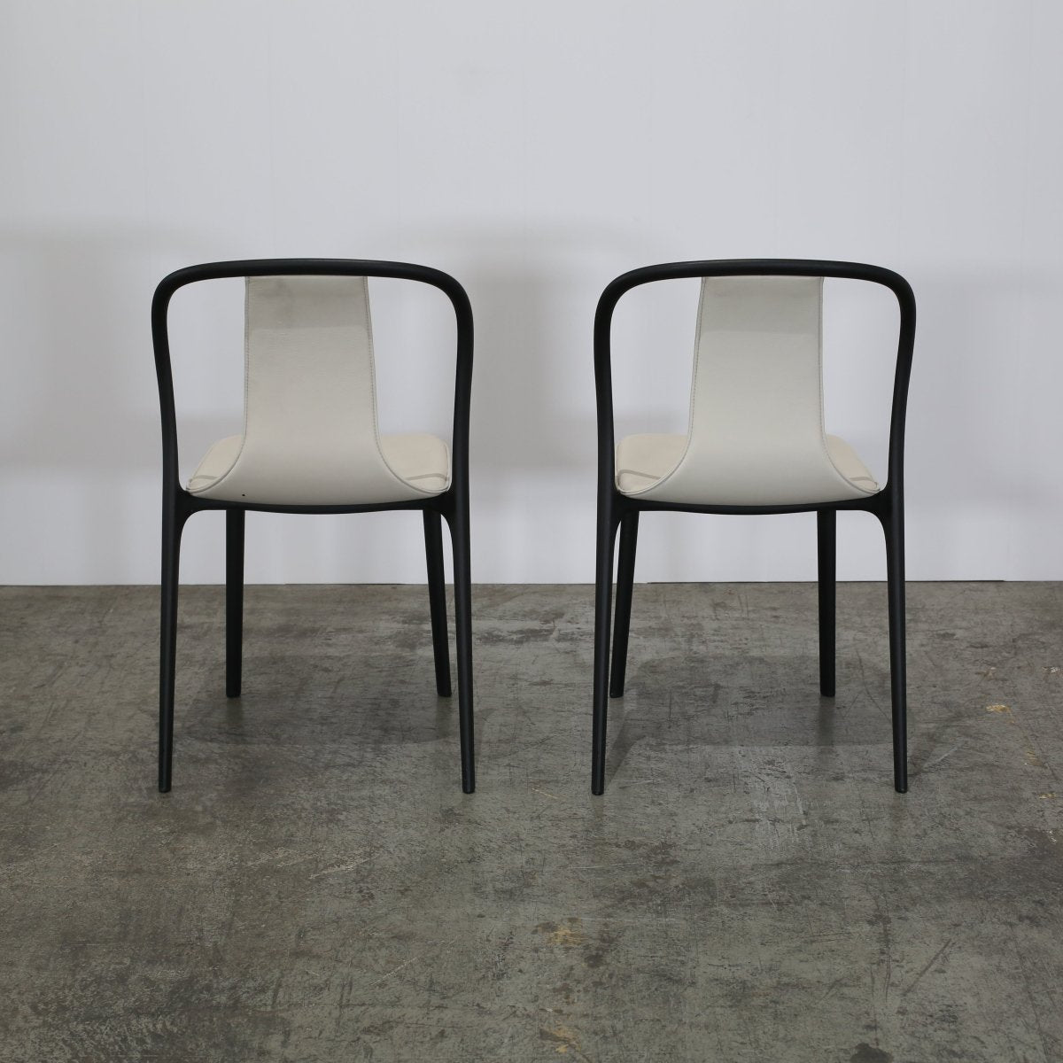Vitra Belleville Leather Chairs by Ronan & Erwan Bouroullec, Set of Two @ REHAUS
