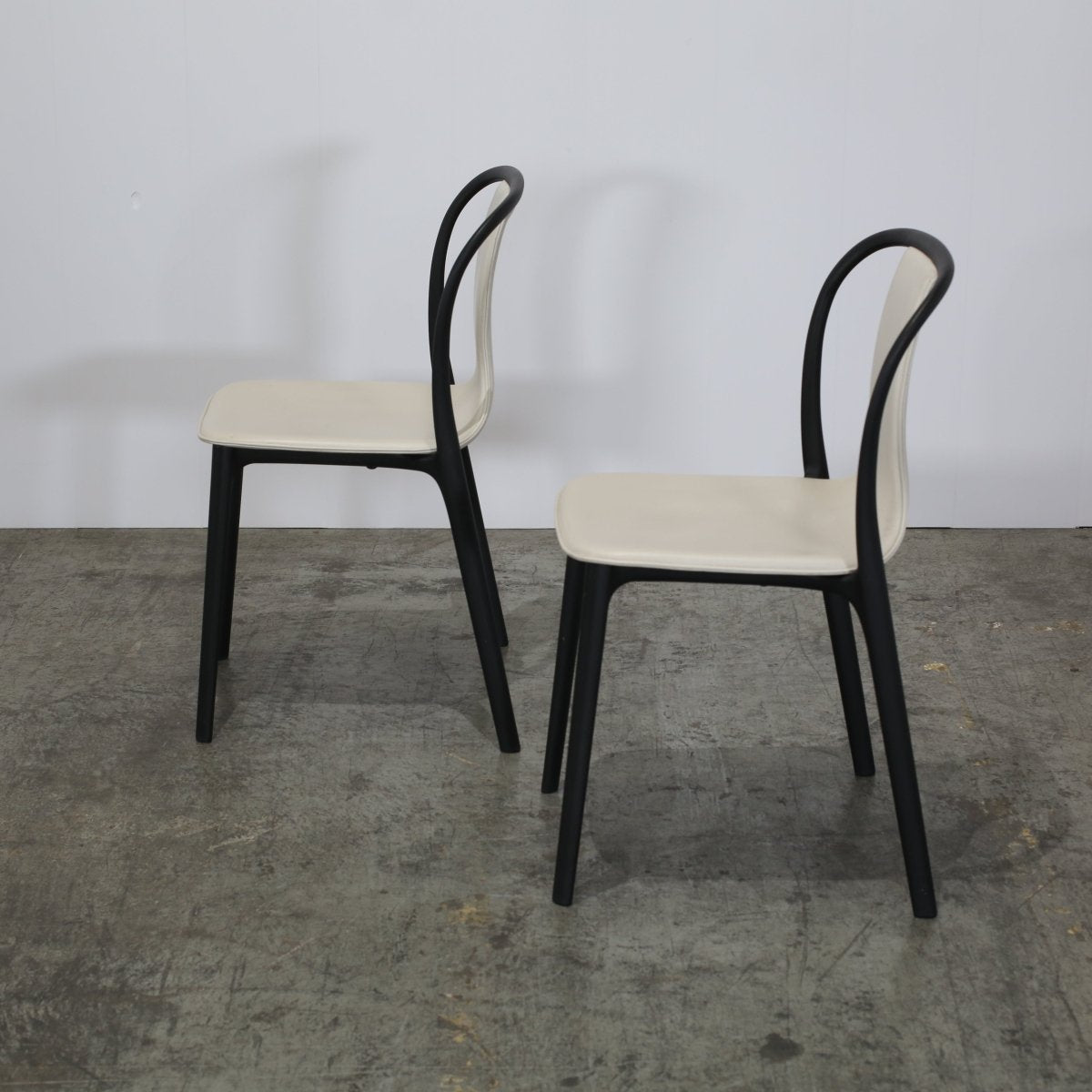 Vitra Belleville Leather Chairs by Ronan & Erwan Bouroullec, Set of Two @ REHAUS