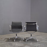 Vitra Black Leather Alu EA 117 Aluminium Office Chair by Charles & Ray Eames @ REHAUS