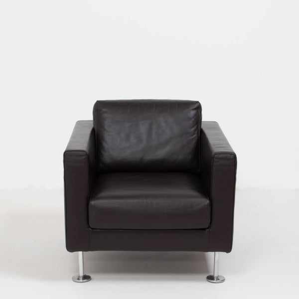 Vitra by Jasper Morrison, Park Brown Leather Armchair, 2004 - REHAUS - Jasper Morrison