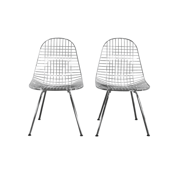 Vitra DKX Wire Chairs by Eames, Set of Two