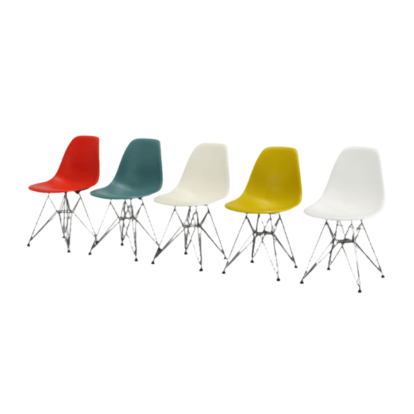 Vitra DSR Eames Plastic Side Chairs, Set of Five @ REHAUS