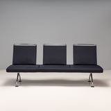 Vitra by Antonio Citterio Area Black Fabric Three-Seater Sofa, 2003