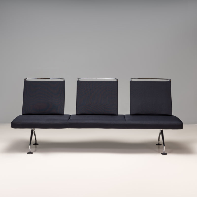 Vitra by Antonio Citterio Area Black Fabric Three-Seater Sofa, 2003