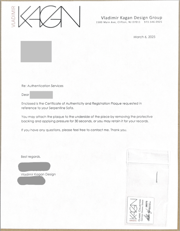 Vladimir Kagan Serpentine Sofa @ REHAUS